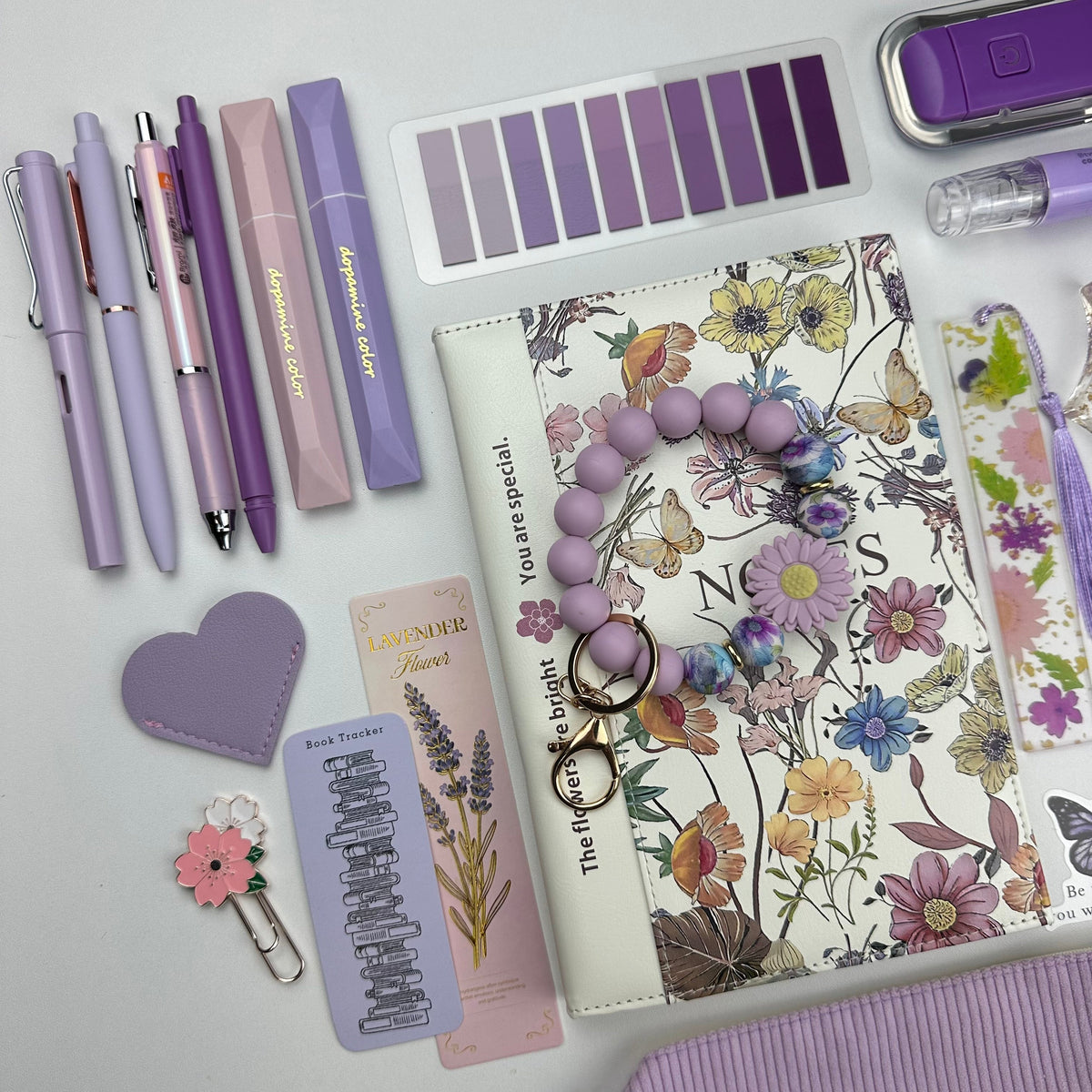 Lilac Blossom Box | Lilac Floral Stationery Gift Set